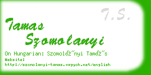 tamas szomolanyi business card